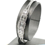 14k White Gold 2.35 Ct Diamond Ladies Bangle Bracelet, 16.9g