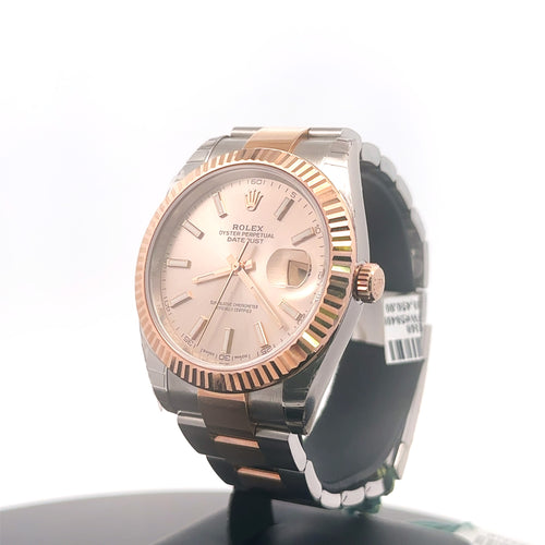 Pre-Owned Rolex Datejust 41mm 2 Tone 18k Rose Gold Watch 126331 S103368