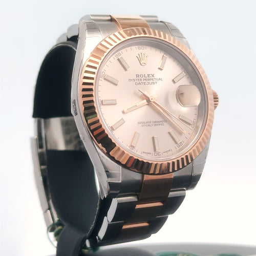 Pre-Owned Rolex Datejust 41mm 2 Tone 18k Rose Gold Watch 126331 S103368