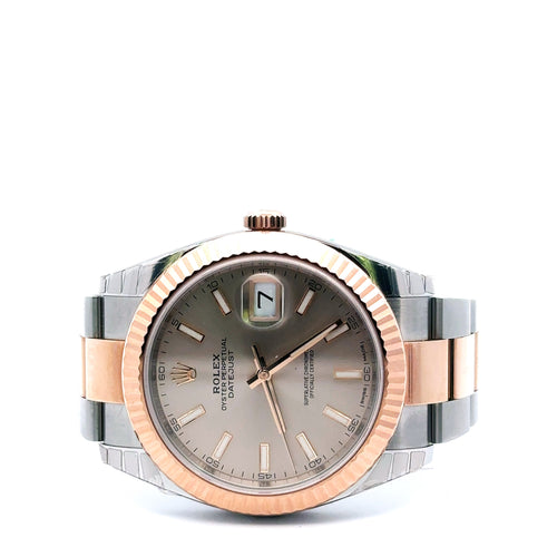 Pre-Owned Rolex Datejust 41mm 2 Tone 18k Rose Gold Watch 126331 S103368