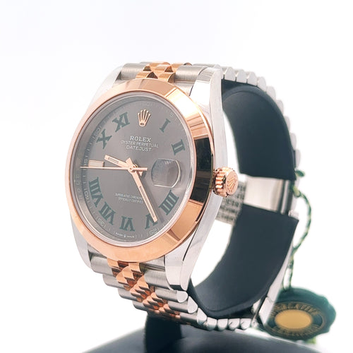 Pre-Owned Rolex Datejust 41mm 2 Tone 18k Rose Gold Watch 126301 S14841