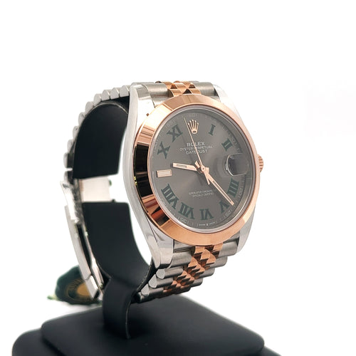 Pre-Owned Rolex Datejust 41mm 2 Tone 18k Rose Gold Watch 126301 S14841