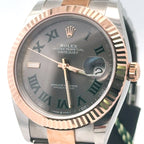 Pre-Owned Rolex Datejust 41mm 2 Tone 18k Rose Gold Watch 126331 Fluted Bezel Philadelphia