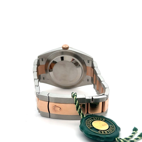 Pre-Owned Rolex Datejust 41mm 2 Tone 18k Rose Gold Watch 126331 Fluted Bezel Philadelphia