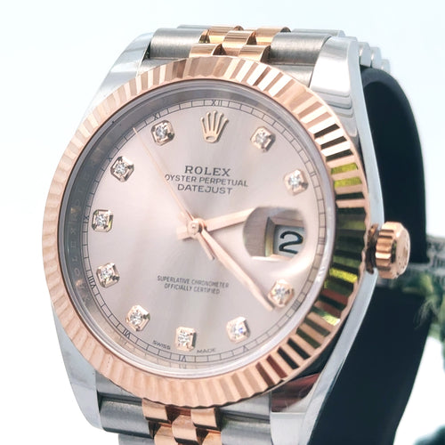 Pre-Owned Rolex Datejust 41mm, 2 tone 18k Rose Gold Watch, 126331, Fluted bezel Philadelphia