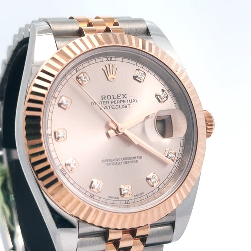Pre-Owned Rolex Datejust 41mm, 2 tone 18k Rose Gold Watch, 126331, Fluted bezel Philadelphia