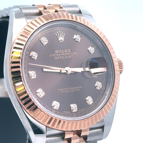 Pre-Owned Rolex Datejust 41mm, 2 tone 18k Rose Gold Watch, 126331, Fluted bezel Philadelphia