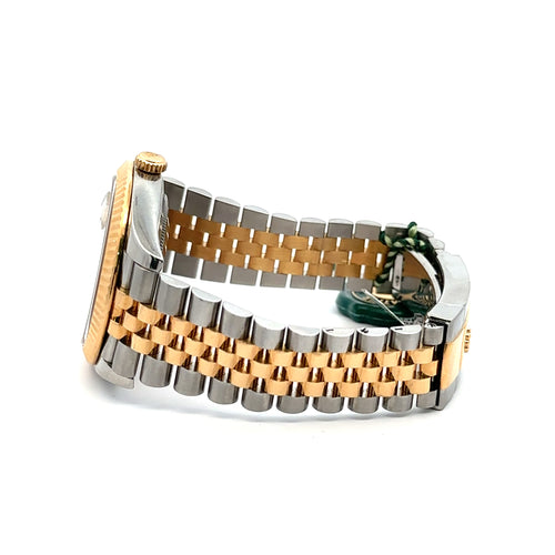 Pre-Owned Rolex Datejust 41mm 2 Tone 18k Yellow Gold Watch 1263331 Fluted Bezel