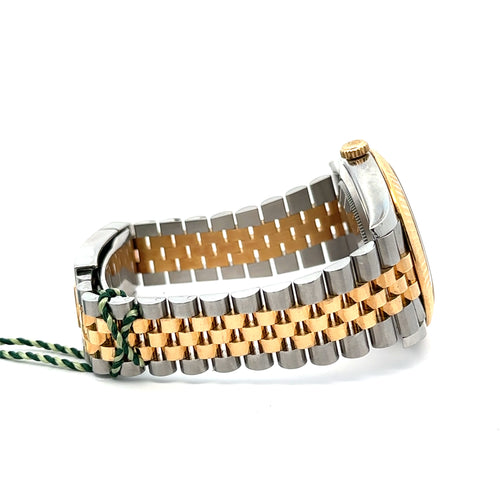 Pre-Owned Rolex Datejust 41mm 2 Tone 18k Yellow Gold Watch 1263331 Fluted Bezel