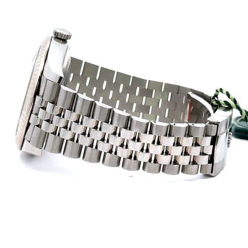 Pre-Owned Rolex Datejust 41mm Stainless Steel Watch 126334 Gold Fluted Bezel