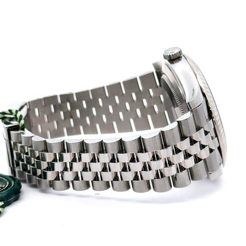 Pre-Owned Rolex Datejust 41mm Stainless Steel Watch 126334 Gold Fluted Bezel