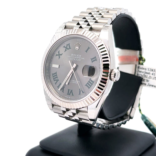 Pre-Owned Rolex Datejust 41mm Stainless Steel Watch 126334 Gold Fluted bezel Philadelphia