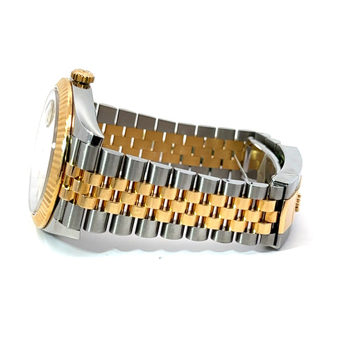 Pre-Owned Rolex Datejust 41mm 2 Tone 18k Yellow Gold Watch 126333 Fluted Bezel