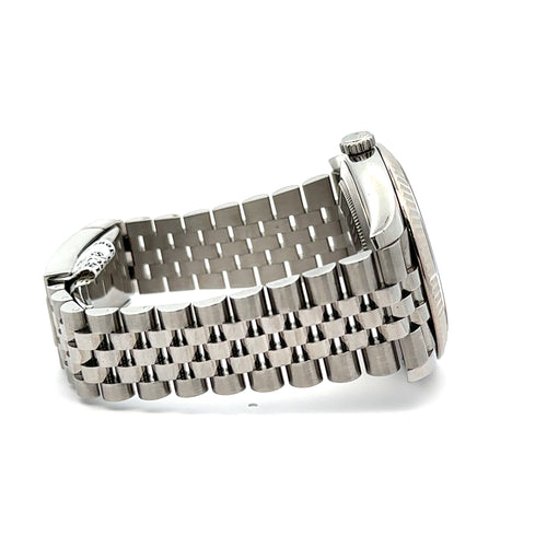 Pre-Owned Rolex Datejust 41mm Stainless Steel Watch 126334 Gold Fluted Bezel Philadelphia