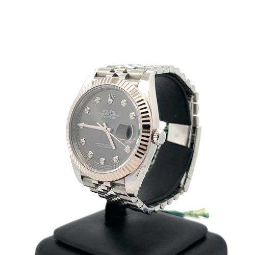 Pre-Owned Rolex Datejust 41mm Stainless Steel Watch 126334 Gold Fluted Bezel Philadelphia