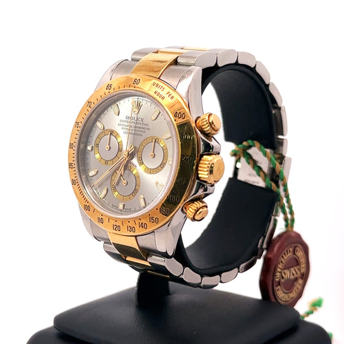 Pre-Owned Rolex Daytona 40mm 2 tone 18k Yellow Gold Watch 116523, 18k Gold Bezel