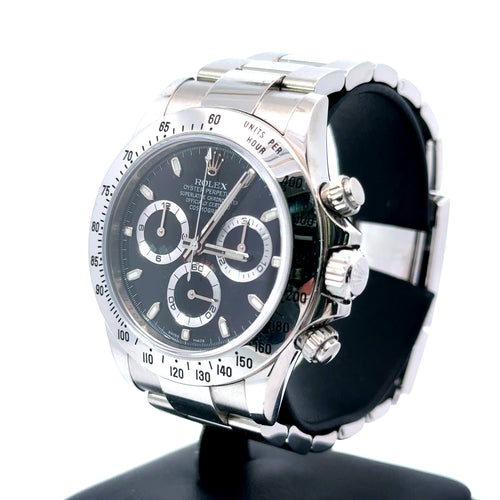 Pre-Owned Rolex Daytona 40mm Stainless Steel Watch 116520, Black Dial, S107340 Philadelphia