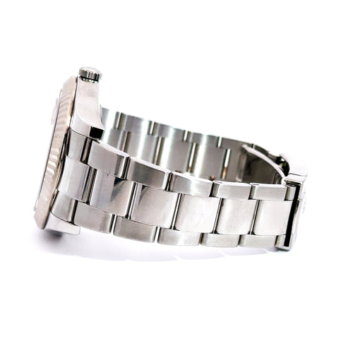 Pre-Owned Rolex Datejust II 41mm Stainless Steel Watch 116334 Gold Fluted bezel