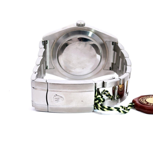 Pre-Owned Rolex Datejust II 41mm Stainless Steel Watch 116334 Gold Fluted bezel