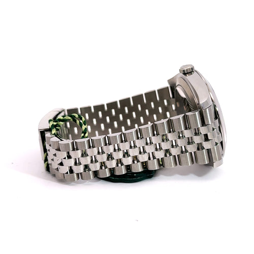 Pre-Owned Rolex Datejust 41mm Stainless Steel Watch 126300 Gold Fluted bezel