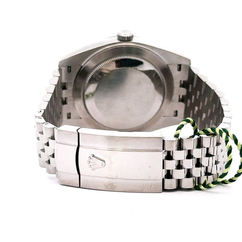 Pre-Owned Rolex Datejust 41mm Stainless Steel Watch 126334 Gold Fluted bezel