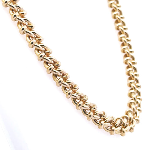 14K Yellow Gold Mens Fancy Link Chain Necklace, 62.4G, 20'  S107798