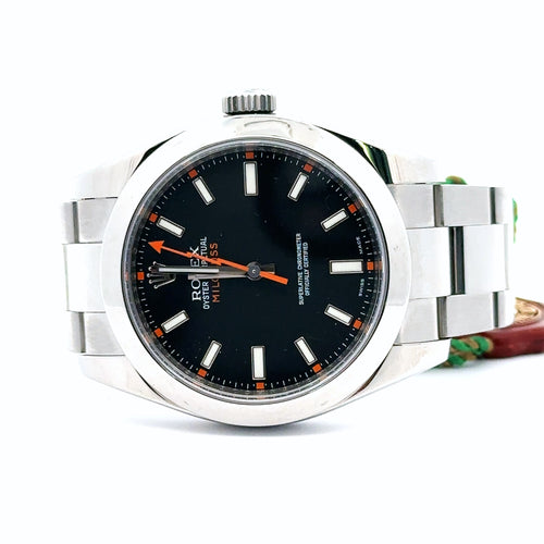 Pre-Owned Rolex Rolex Milgauss Stainless Steel Black Dial, 40mm 116400