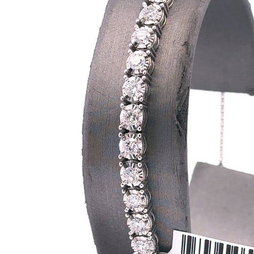 14k White Gold 1.50 CT Diamond  Bolo Bracelet, 9g, S107829