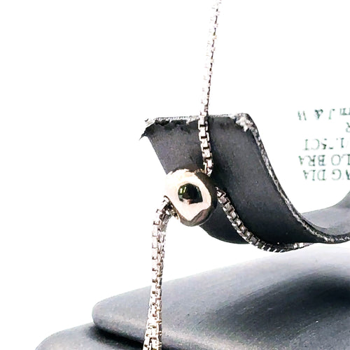 14k White Gold 1.50 CT Diamond  Bolo Bracelet, 9g, S107829