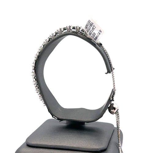 14k White Gold 2.25CT Diamond Bolo Bracelet, 11.2g, S107826