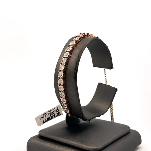 14k White & Rose Gold 1.50CT Diamond Bolo Bracelet, 8.2g, S107832