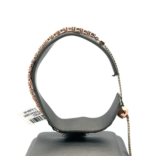 14k White & Rose Gold 1.50CT Diamond Bolo Bracelet, 8.2g, S107832