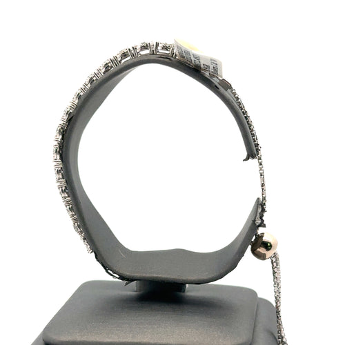 14k White Gold 2.25CT Diamond Bolo Bracelet, 9.5g, S107828