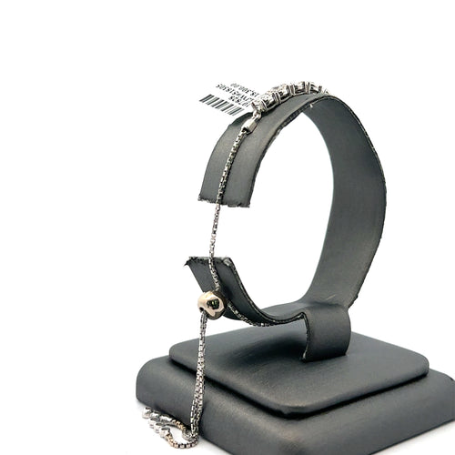 14k White Gold 2.25CT Diamond Bolo Bracelet, 9.5g, S107828