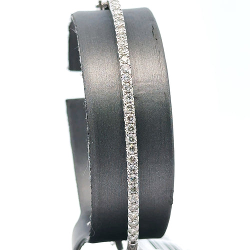 18k White Gold 1.25 CT Diamond Bracelet Bangle , 14.3gm, S16048