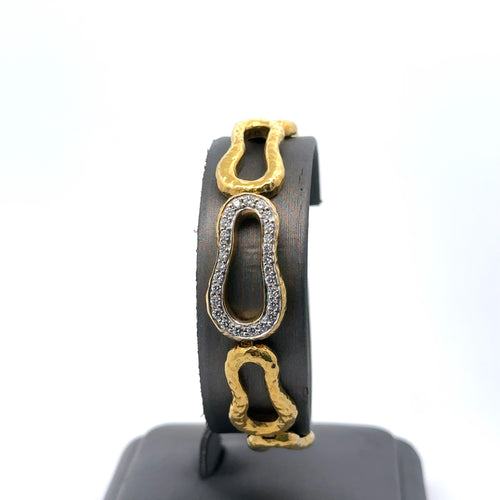 18k Yellow Gold .25CT Diamond Ladies Bracelet, 6.5", S16077