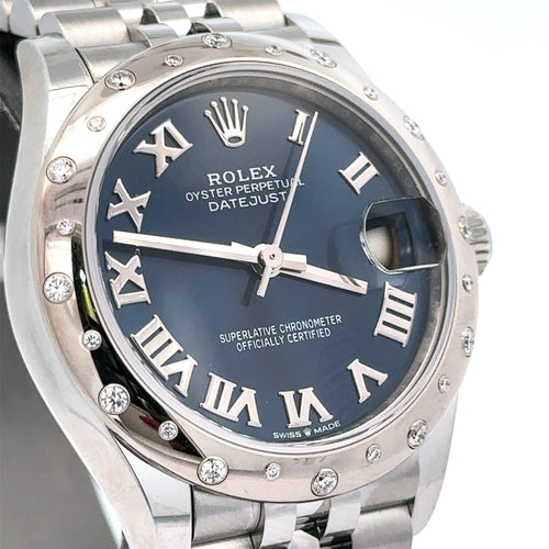 Brand New Rolex Datejust 31mm Oyster Steel Watch 278344RBR, Gold & Diamond Bezel