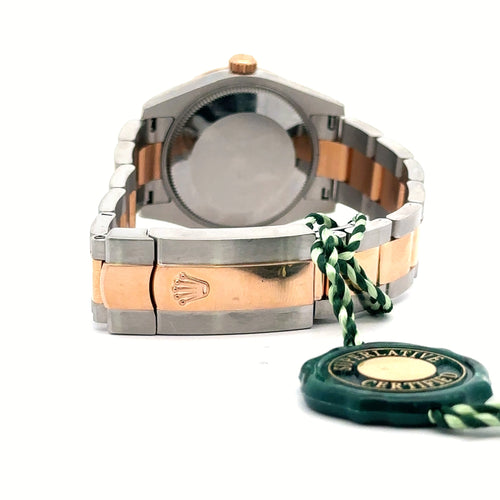 Pre-Owned Rolex Datejust 31mm 2 tone 18k Rose Gold Watch 178341 diamond bezel