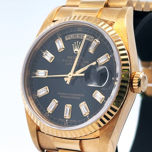 Pre-Owned Rolex Day Date 36mm 18k Yellow Gold Watch 18238