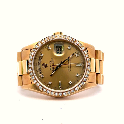 Pre-Owned Rolex Day Date Presidential 36mm 18k Yellow Gold Watch 18238