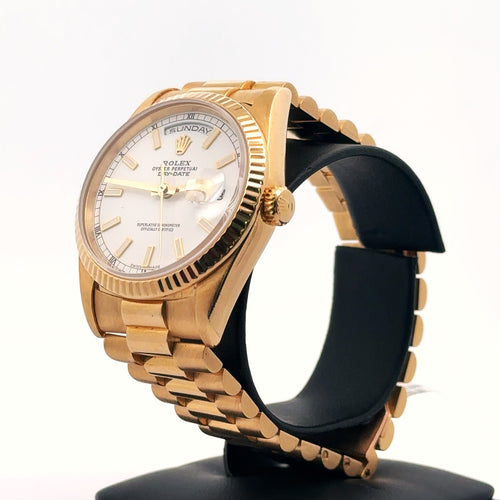 Pre-Owned Rolex Day Date Presidential 36mm 18k Yellow Gold Watch 18238