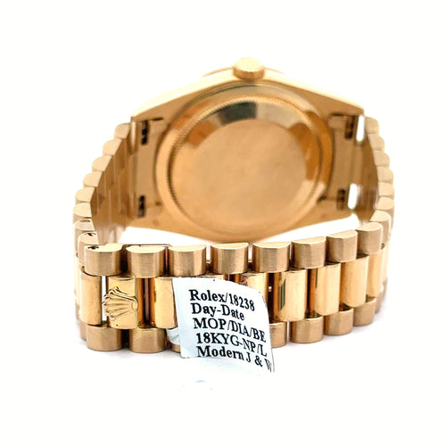 Pre-Owned Rolex Day Date Presidential 36mm 18k Yellow Gold Watch 18238