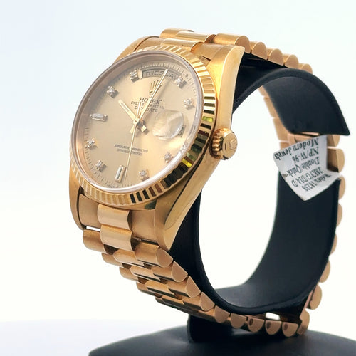 Pre-Owned Rolex Day Date Presidential 36mm 18k Yellow Gold Watch 18238