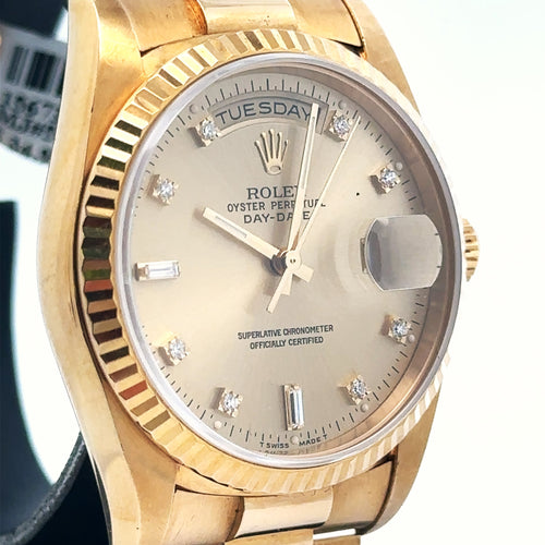 Pre-Owned Rolex Day Date Presidential 36mm 18k Yellow Gold Watch 18238