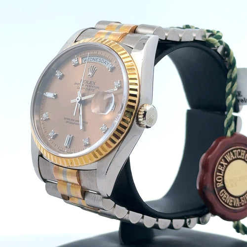 Pre-Owned Rolex Day Date Presidential 36mm 18k tridor Gold Watch 18239