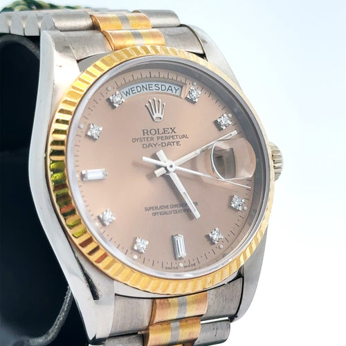 Pre-Owned Rolex Day Date Presidential 36mm 18k tridor Gold Watch 18239