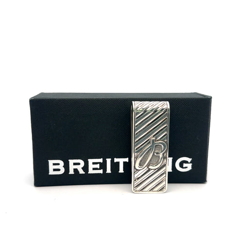 Breitling Authentic Sterling Silver Hand Crafted Money Clip With “B” Logo - RARE