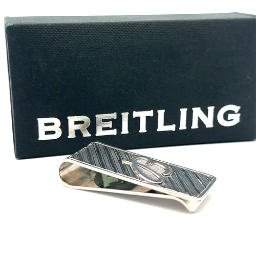 Breitling Authentic Sterling Silver Hand Crafted Money Clip With “B” Logo - RARE