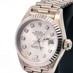 Pre-Owned Rolex Datejust Presidential 2mm 18k white Gold Watch 79179