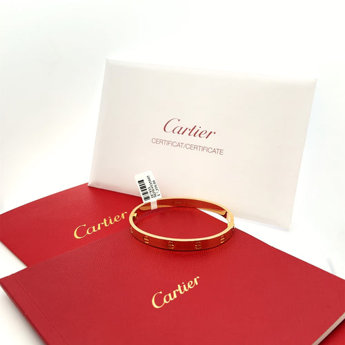 Pre Owned- Cartier Love Bracelet, Size 17, 2021 Box & Papers Included